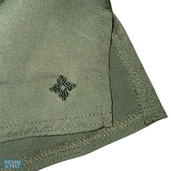 MedCouture Touch Olive Green Scrub Top Modern Workwear Soft Stretch Small - Picture 5 of 7